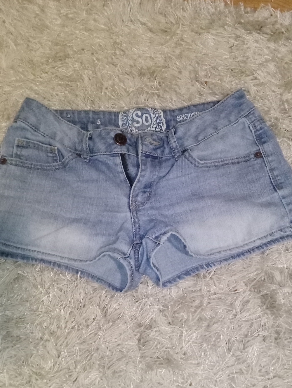 SO Light Blue Women's Denim Short Shorts